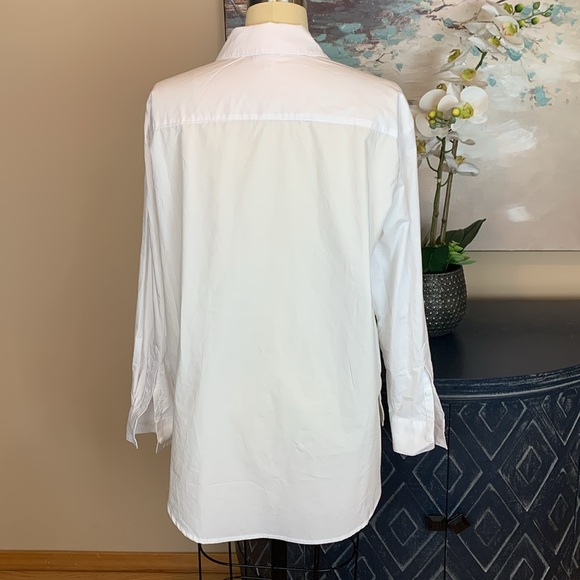 NWT TIME and TRU Women’s White Oversized Shirt Size Small 4-6 - Picture 4 of 9